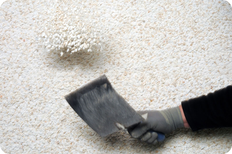 How to achieve a dry dash render finish er UK