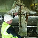 Damaged concrete requiring repair
