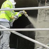 Spray concrete repair using webercem dry spray concrete products
