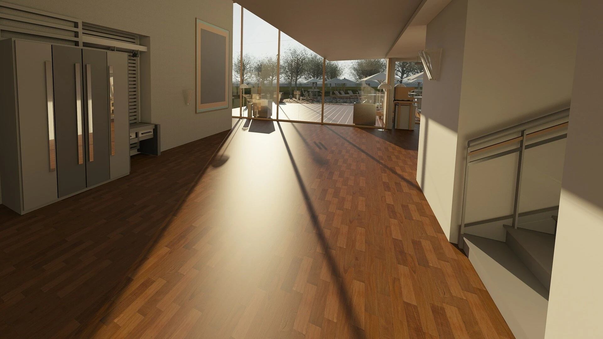Dark hardwood floor