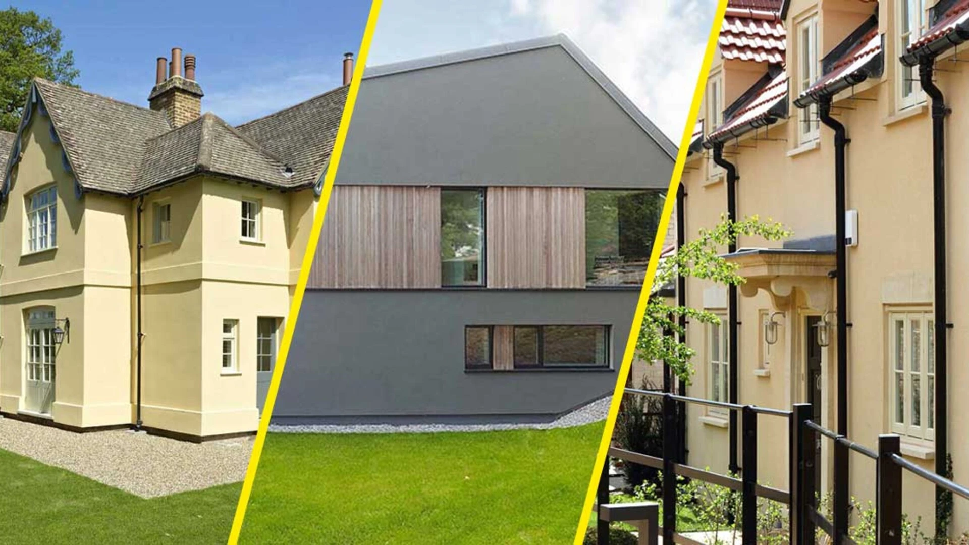Get inspired by these homes finished with coloured render