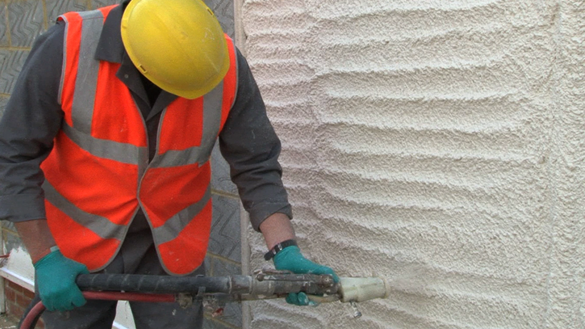 Machine applied render