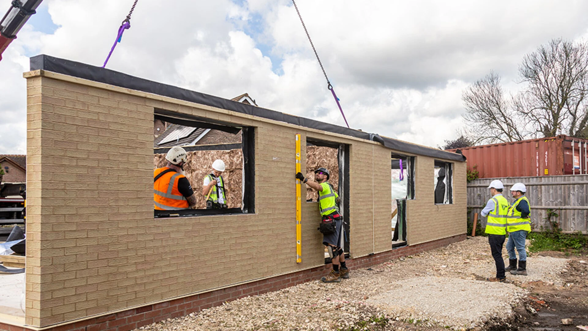 weberwall brick and LoCaL Homes onsite installation