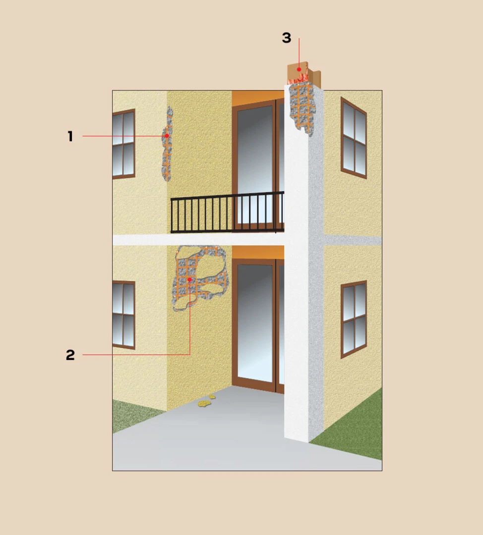 Concrete issues requiring repair