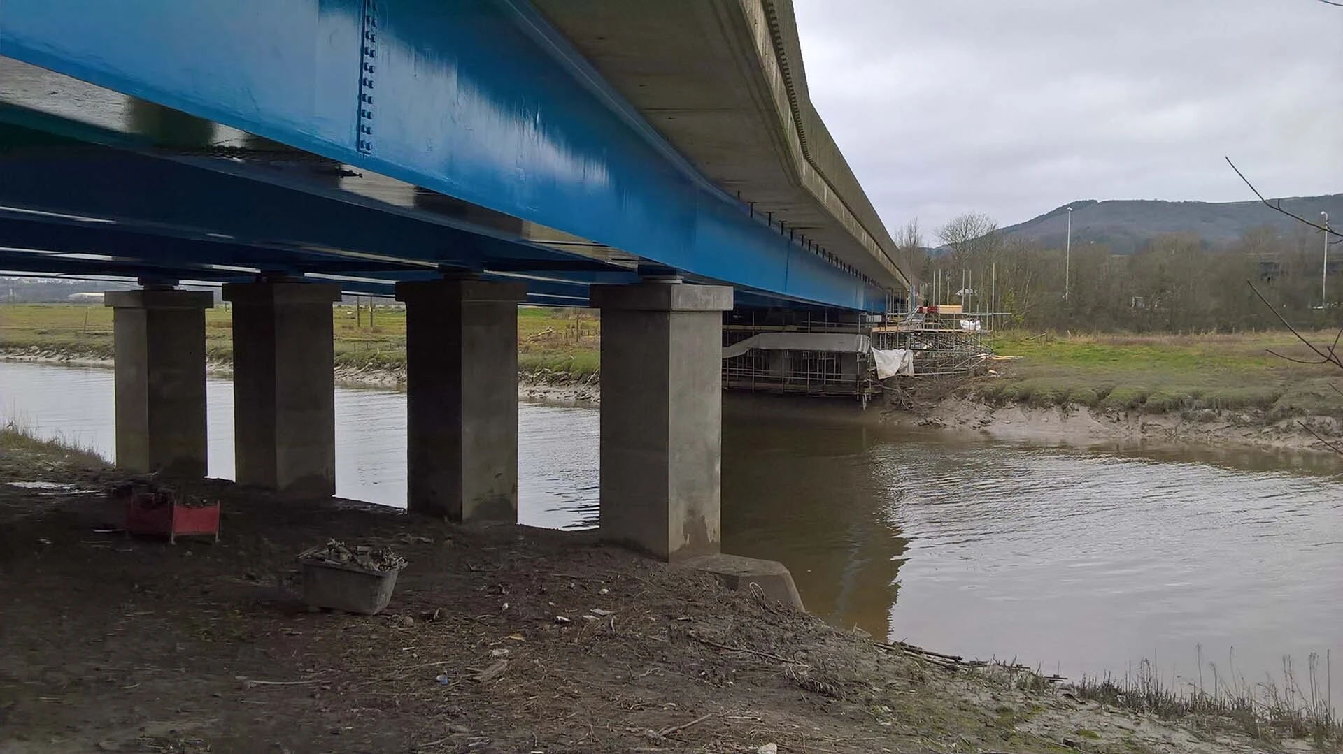 River Neath bridge after repair using webercem spray RS