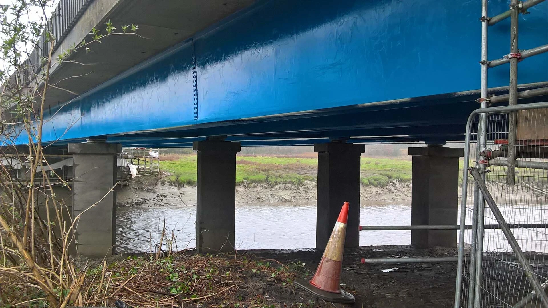 River Neath bridge after repair using webercem spray RS