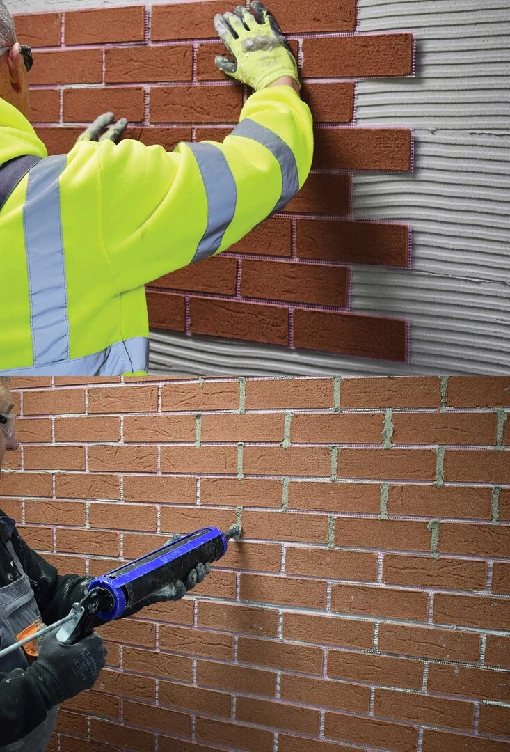 Installing weberwall brick
