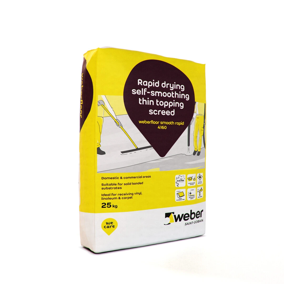 weberfloor smooth rapid 4160 — self levelling floor compound, self levelling floor screed