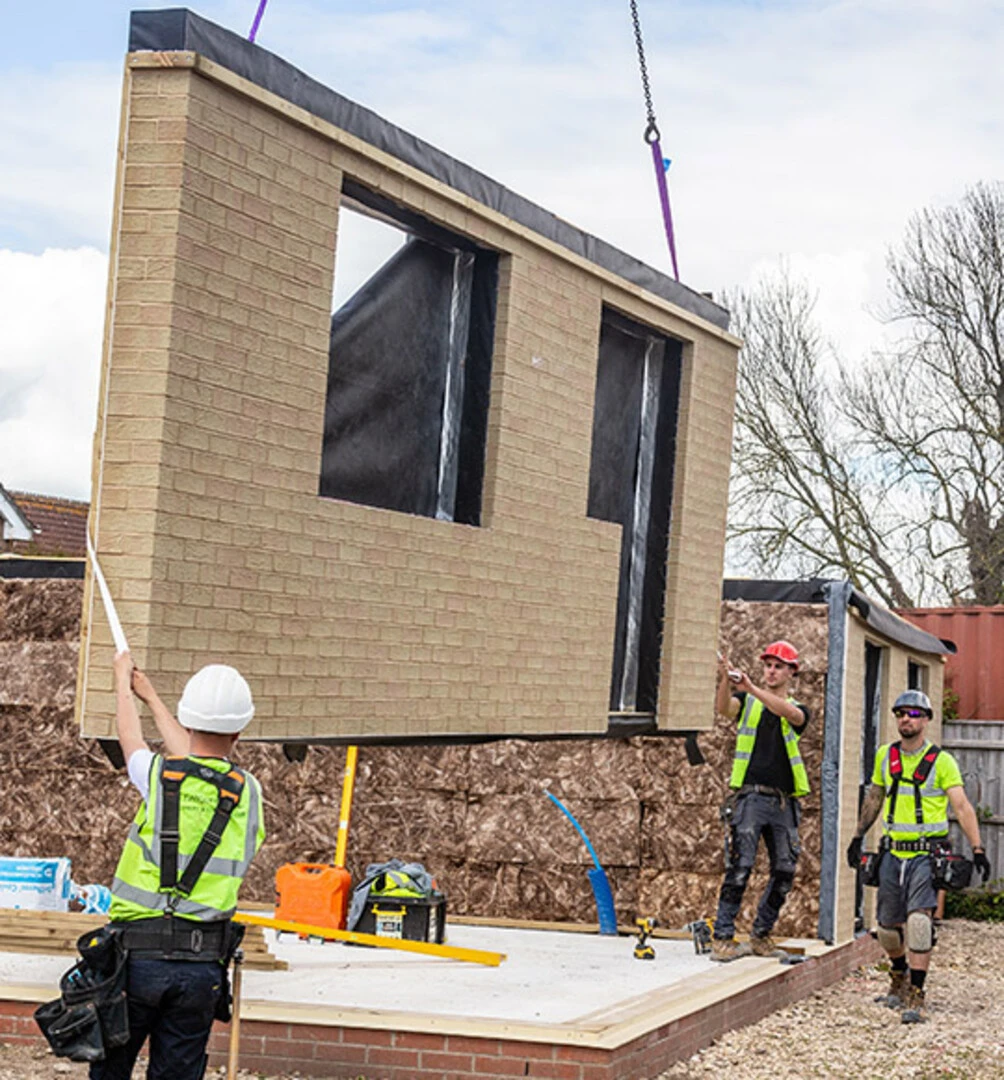 weberwall brick and LoCaL Homes onsite installation