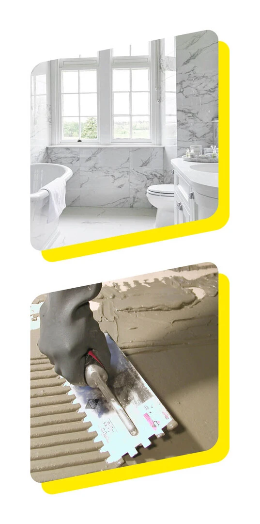 Tile fixing and grouting