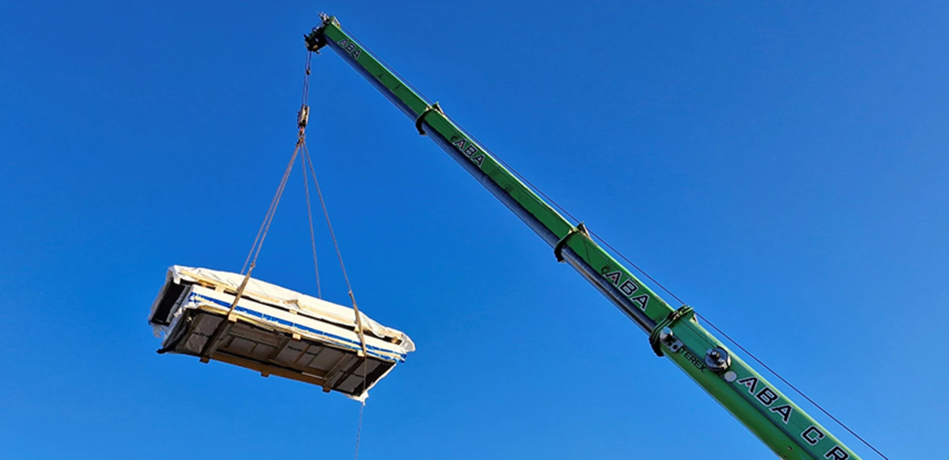 EnveoVent being lifted onto site