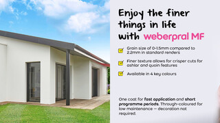 weberpral MF — fine texture monocouche render weberpral MF — fine texture monocouche render