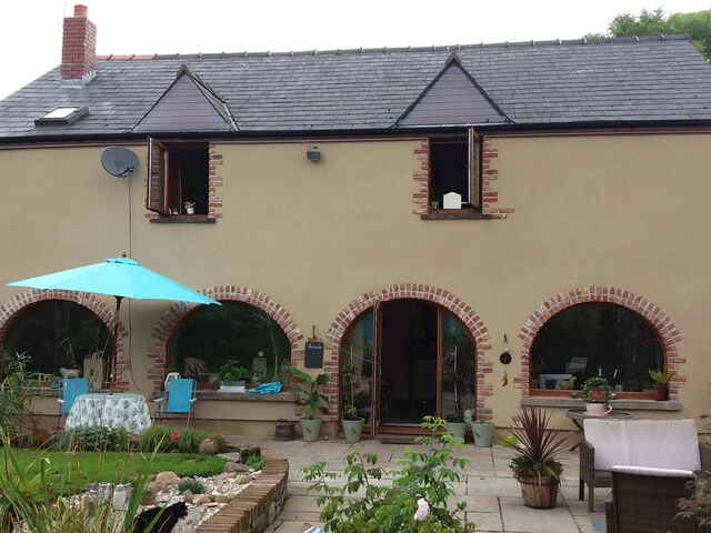 Attractive render refurbishment, Newport