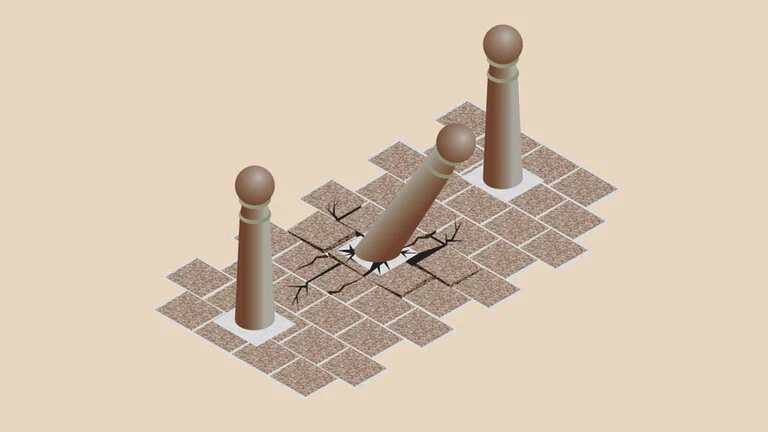 Repairing bollards using Weber technical mortars products