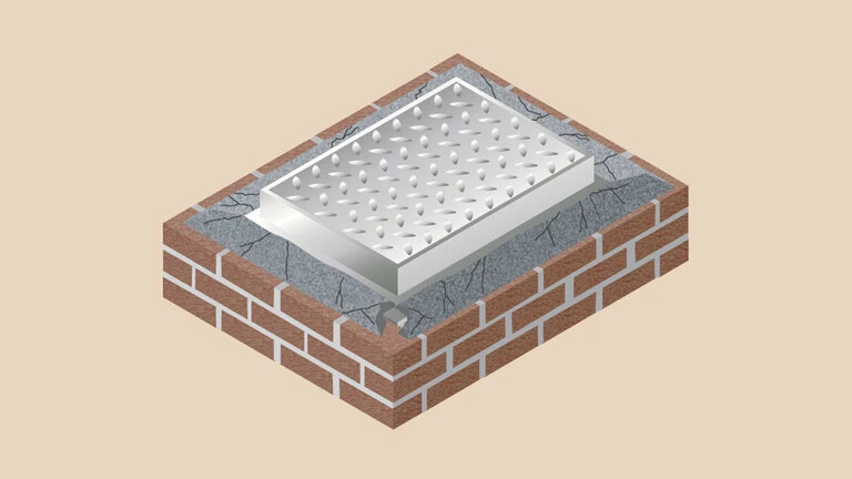 Failure in sand/cement bedding mortar