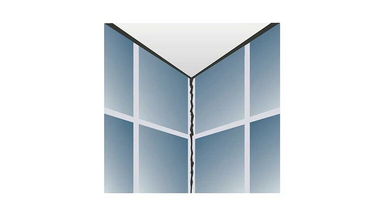 Movement cracks in grout joints