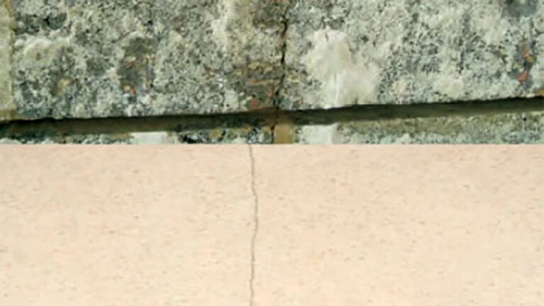 crack in render substrate
