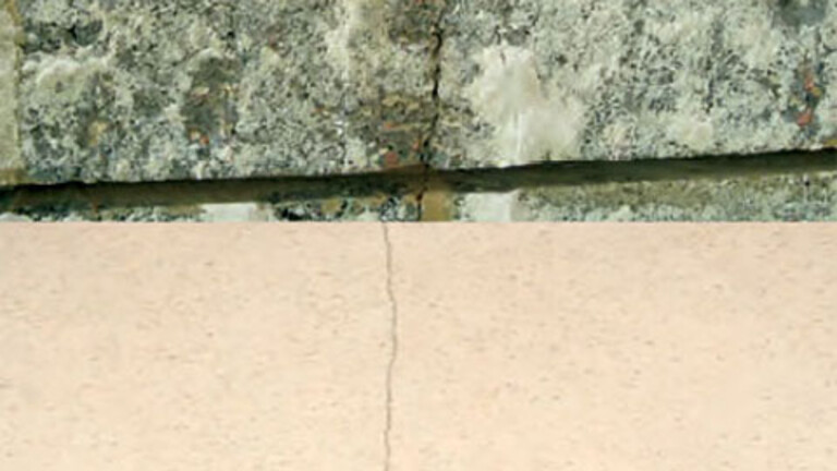crack in render substrate