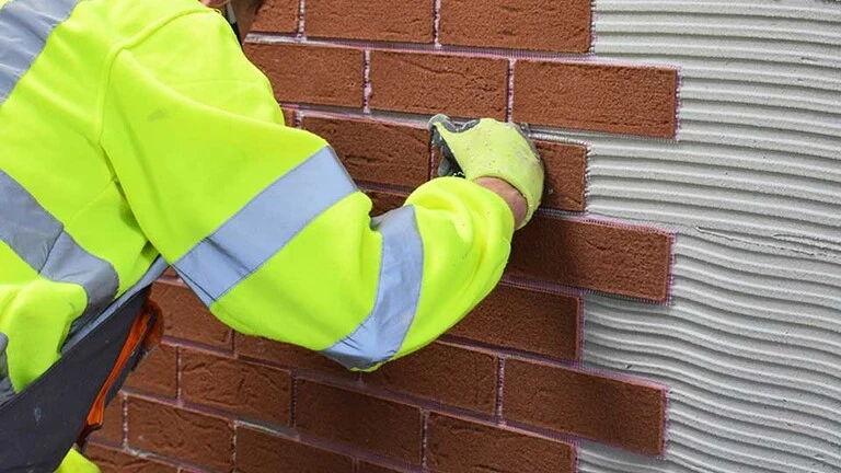 Applying weberwall brick