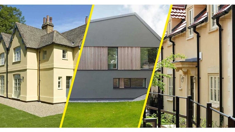 Get inspired by these homes finished with coloured render