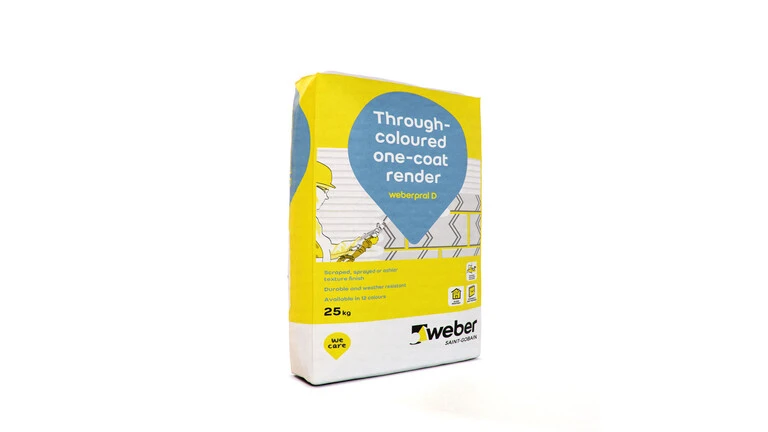 weberpral D – Through-colour monocouche render by Weber, available in Ireland