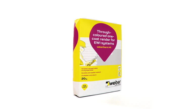 webertherm M1 — mineral one coat external insulation render for use with EWI systems