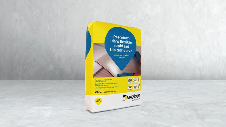 weberset pro lite - rapid with Low Dust Technology™