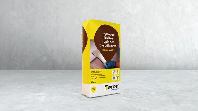 weberset rapid SPF with Low Dust Technology™