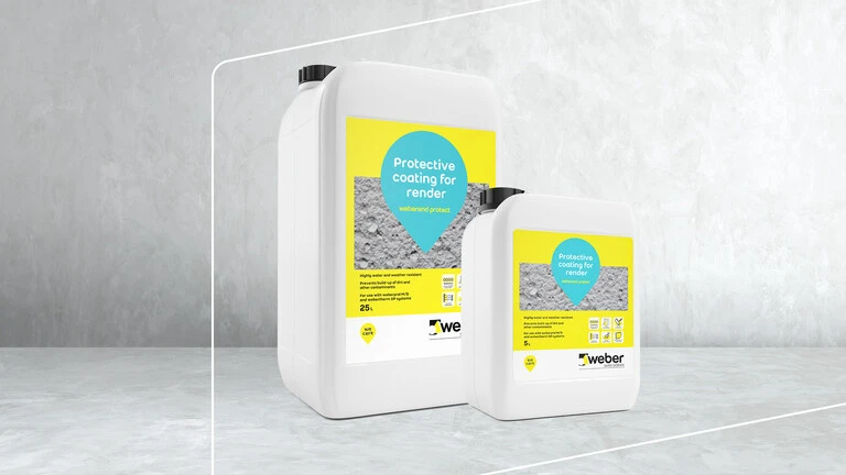 weberend protect monocouche render hydrophobic coating