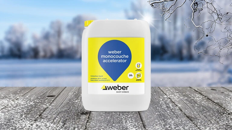 Speed up scrape times with weber monocouche accelerator