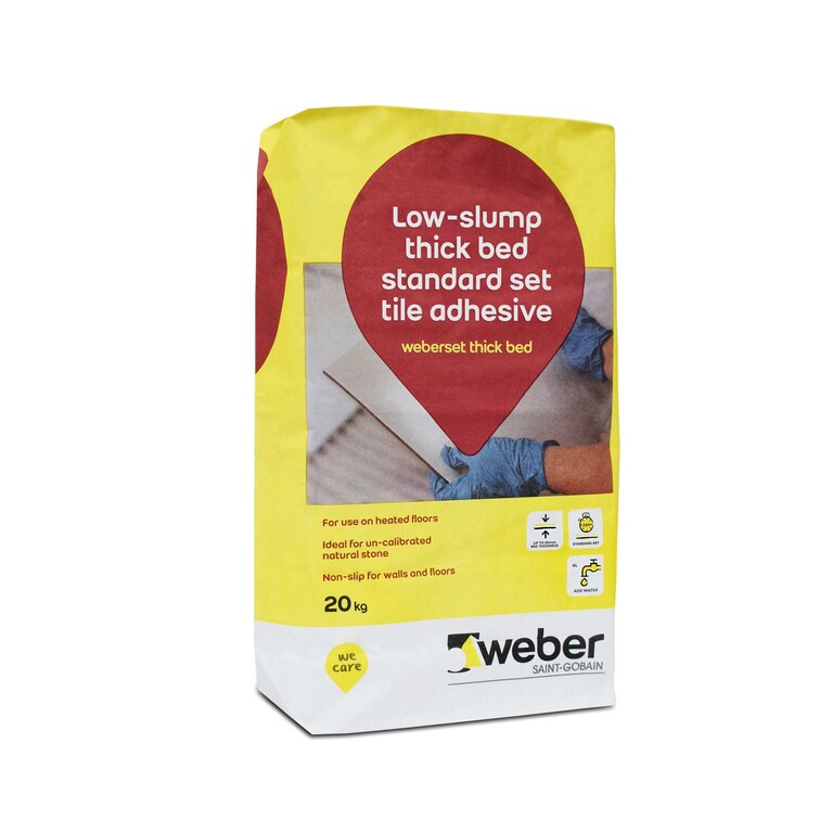 weberset thick bed Thick bed floor tile adhesive er UK