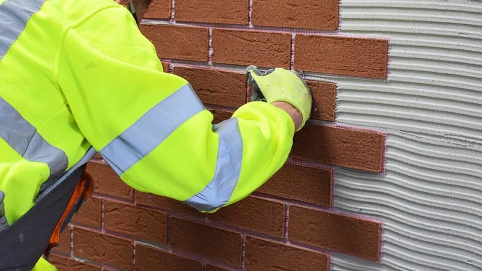 Applying weberwall brick